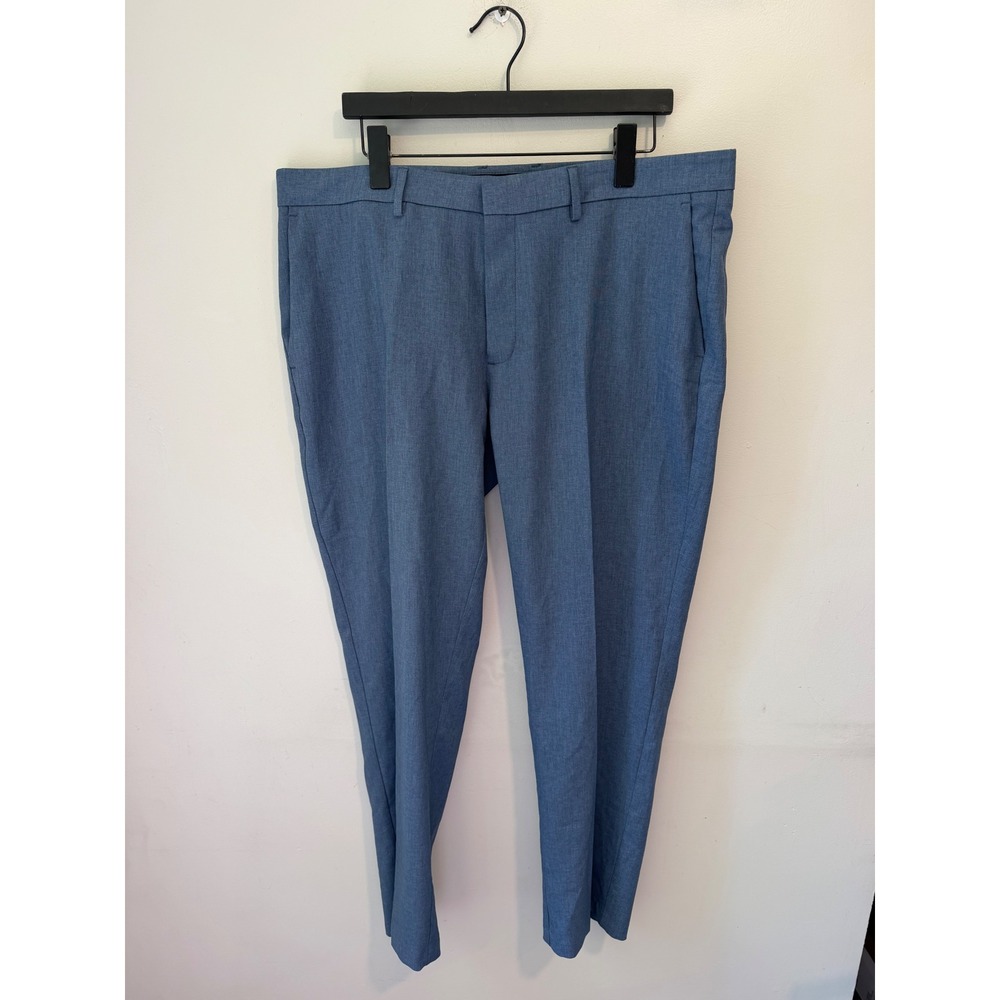 Kenneth‎ Cole Reaction Techni-Cole Slim Fit Performance Dress Pants Blue 38x30